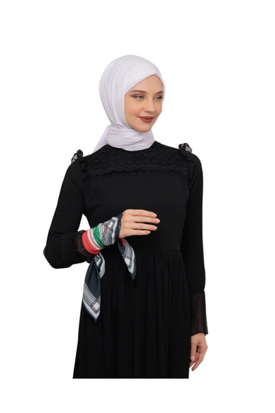 İSTANBULSTYLEMODA Filistin Zaytin Ve Filistin Bayrak Baskılı Şal ,Unisex AYN2408 - Resim 2