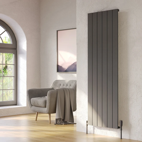 Lojimax Alüminyum Dekoratif Radyatör Kalsedon 600x945mm 10 Dilim Dokulu Antrasit Gri|1179 W Yüksek Isıl Güç | 5 Yıl Üretici Garantisi ürün görseli