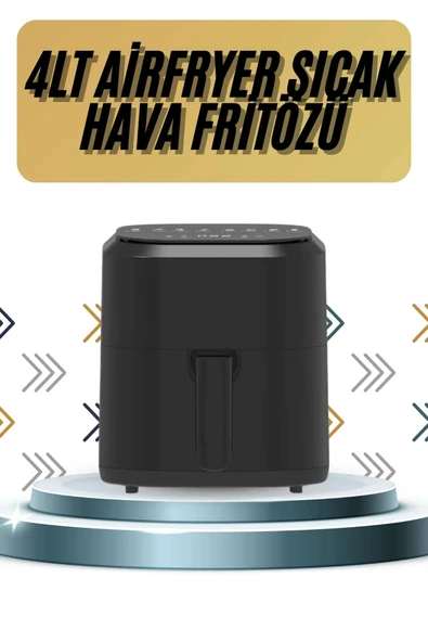 4L Airfryer Hazneli Hava Fritözü Yağsız Fritöz Taşınabilir Fırın İşlevi Gören Pratik ürün görseli