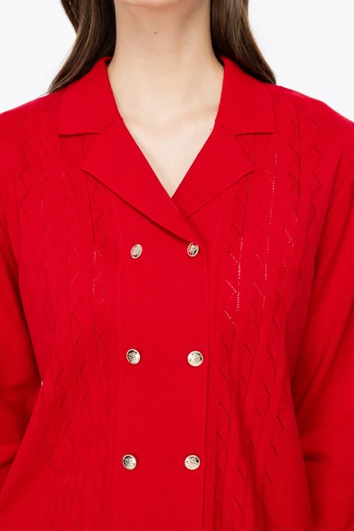 45342 ONTEKS POLO YAKA ÖNÜ DÜĞMELİ HIRKA - Resim 7