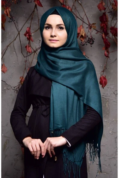 AYNUR TEKSTİL Paşmina Düz Şal PETROL ürün görseli