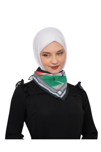 İSTANBULSTYLEMODA Filistin Zaytin Ve Filistin Bayrak Baskılı Şal ,Unisex AYN2408 - Resim 6