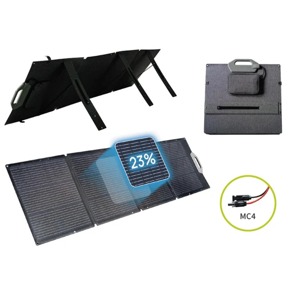 IEETEK Taşınabilir Güneş Paneli  400W - IP67 Su Geçirmez - 3 Açılı Ayar - Katlanabilen Güneş Enerjili Şarj Cihazı SP400 - Resim 4