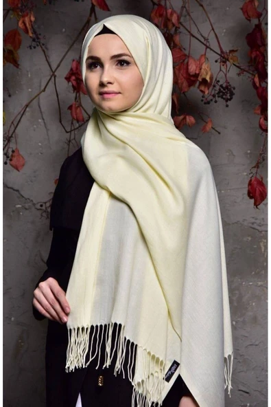 AYNUR TEKSTİL Paşmina Düz Şal EKRU ürün görseli