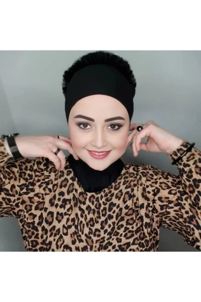 FLORA TEKSTİL Tesettür Fırfırlı Bone Topuz ŞAL FIR241410 ürün görseli