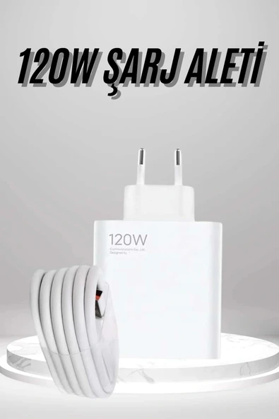 Type C Yüksek Hızlı Şarj Aleti Beyaz 120W Ultra Uzun Ömürlü ürün görseli