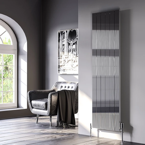 Lojimax Alüminyum Dekoratif Radyatör Bianco 600x417mm 5 Dilim Krom Eloksal|503 W Yüksek Isıl Güç | 5 Yıl Üretici Garantisi ürün görseli