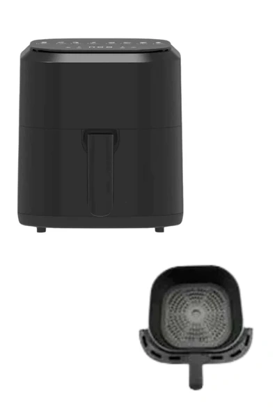 4L Airfryer Hazneli Hava Fritözü Yağsız Fritöz Taşınabilir Fırın İşlevi Gören Pratik - Resim 2