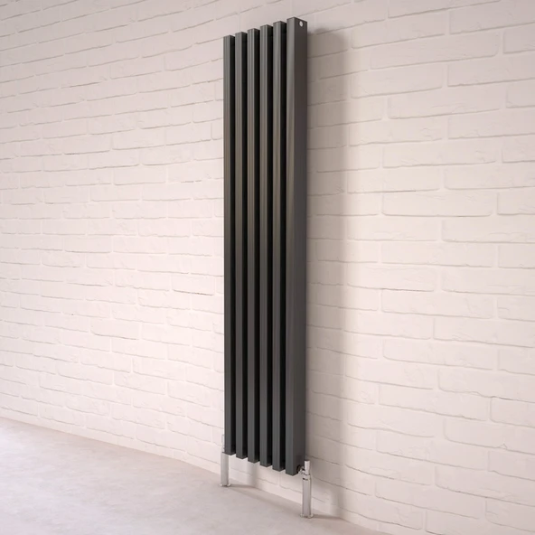 Lojimax Alüminyum Dekoratif Radyatör Opal 300x670mm 10 Dilim Dokulu Siyah|416 W Yüksek Isıl Güç | 5 Yıl Üretici Garantisi ürün görseli