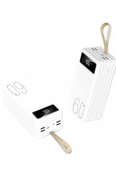 Powerbank 60.000 Mah Taşınabilir Şarj Hızlı El Fenerli Dijital Göstergeli - Resim 2