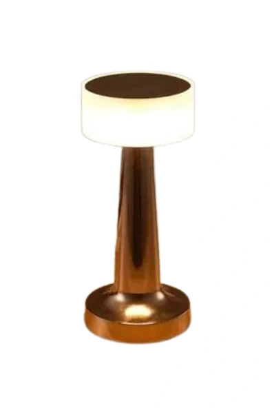 Kablosuz Renkli Masa ve Gece Lambası Altın Rengi Dokunmatik Led Lamba - Resim 5