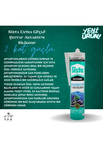 Sista Extra Güçlü Akvaryum Silikonu Şeffaf 280 ML ürün görseli