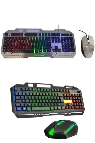 RGB Işıklı Gaming Oyuncu Klavye Q Klavye Mouse Hediyeli - Resim 4