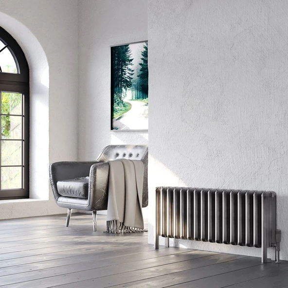 Lojimax Alüminyum Ayaklı Yatay Radyatör Grande Lux 500x1415mm 22 Dilim Mat Antrasit Gri|2992 W Yüksek Isıl Güç | 5 Yıl Üretici Garantisi ürün görseli