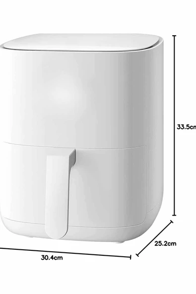 4L Airfryer Hazneli Hava Fritözü Yağsız Fritöz Taşınabilir Fırın İşlevi Gören Pratik - Resim 4