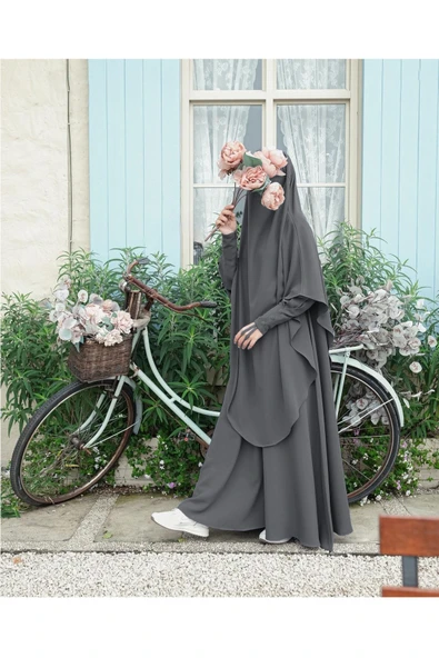 FLORA TEKSTİL 2Lİ TAKIM KALİTELİ TESETTÜR ÇARŞAF ELBİSE -ELBİSE VE SUFLE ürün görseli