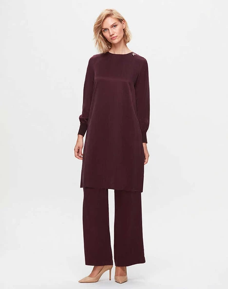 T25K-6004 MISSDALIDA A KESİM CUPRO TUNİK - Resim 4