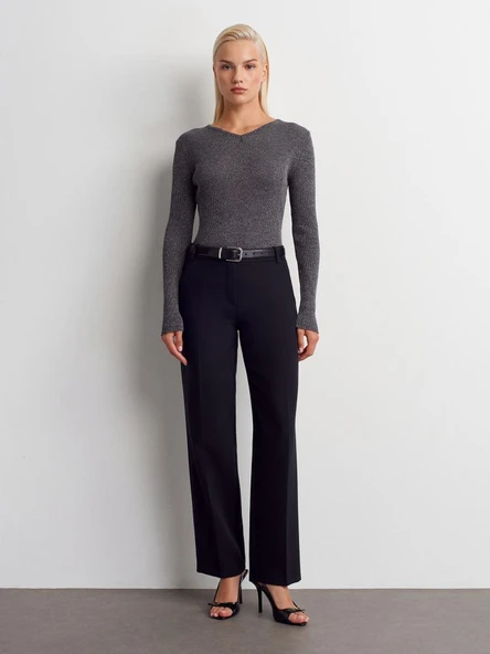 72172 DİLVİN ORTA BEL KUMAŞ PANTOLON ürün görseli