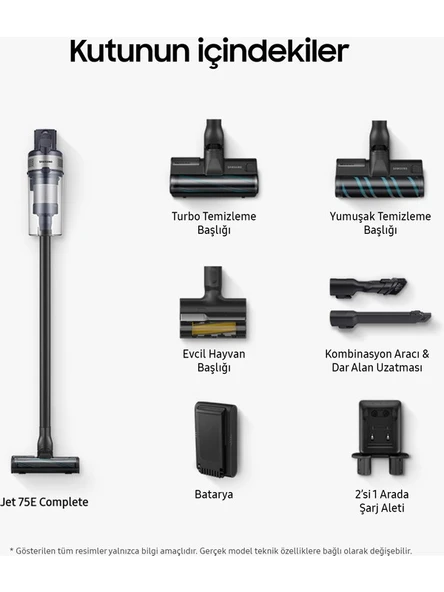 Samsung VS20B75ACR5/TR Jet 75E Dikey Şarjlı Süpürge - Resim 10