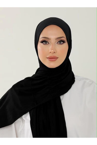 FLORA TEKSTİL LİKRALİ KALİTELİ PENYE ŞAL SİYAH 180x70 PNY24711 - TR ürün görseli