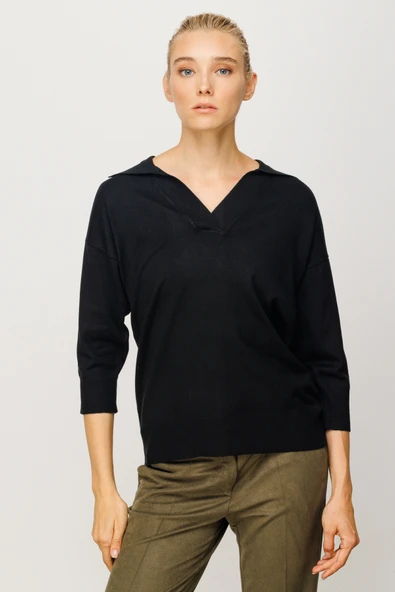 45301 ONTEKS TRUVAKAR KOL PATLI POLO YAKA BLUZ - Resim 2