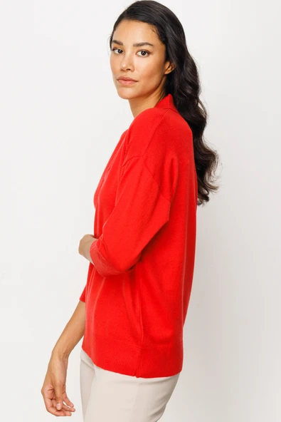 45301 ONTEKS TRUVAKAR KOL PATLI POLO YAKA BLUZ - Resim 11