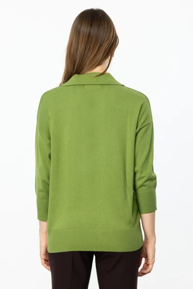 45301 ONTEKS TRUVAKAR KOL PATLI POLO YAKA BLUZ - Resim 8