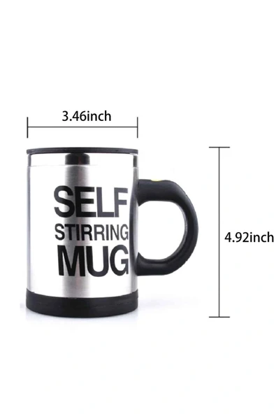 Sıcak Tutan Termos Bardak Kendi Kendini Karıştıran Mikser Kupa - Resim 5