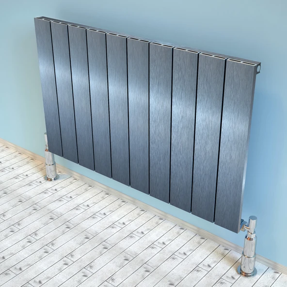 Lojimax Alüminyum Dekoratif Radyatör Kalsedon 1800x280mm 3 Dilim İnoks  Fırçalı Eloksal |939 W Yüksek Isıl Güç | 5 Yıl Üretici Garantisi ürün görseli