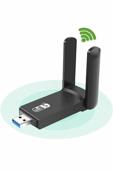 Wifi Alıcı Dual Band Usb 3.0 Adaptör Kablosuz Windows 7/8/10/11 - Resim 3