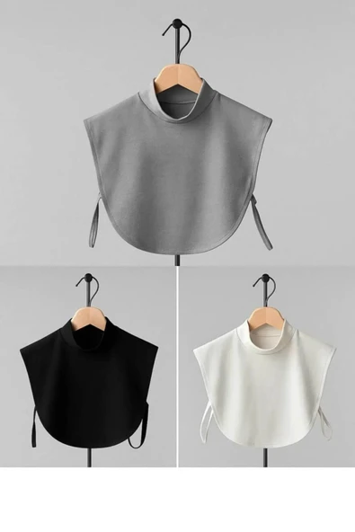 İSTANBULSTYLEMODA Tesettür Siyah -Beyaz -KIRIK BEYAZ 3'LÜ Boyunluk -ŞAL BYK241810 ürün görseli