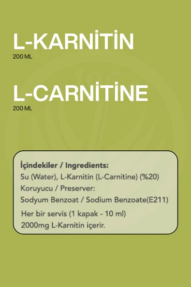SEPE NATURAL L-KARNITIN SIVI AROMASIZ 200 ML 20 SERVİS L-CARNITINE - Resim 3