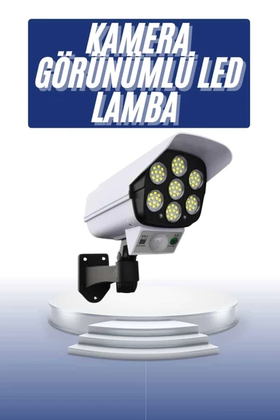 Solar Bahçe Lambası Uzaktan Kumandalı Kamera Görünümlü Hareket Sensörlü ürün görseli