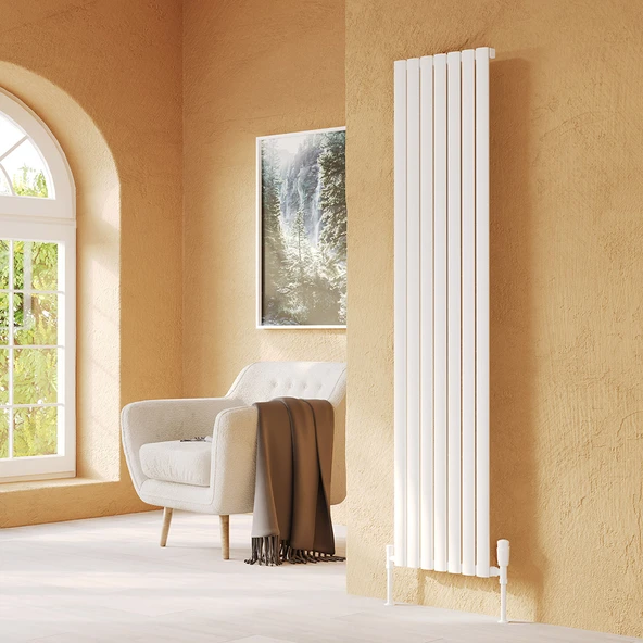 Lojimax Alüminyum Dekoratif Radyatör Bella 600x404mm 7 Dilim Dokulu Beyaz|647 W Yüksek Isıl Güç | 5 Yıl Üretici Garantisi ürün görseli