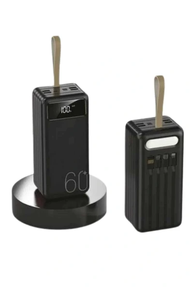 Powerbank 60.000 Mah Taşınabilir Şarj Hızlı El Fenerli Dijital Göstergeli - Resim 3