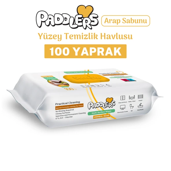 Paddlers Easy Clean Arap Sabun Katkılı Yüzey Temizlik Havlusu 100 Yaprak ürün görseli 1