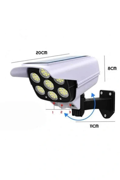 Solar Bahçe Lambası Uzaktan Kumandalı Kamera Görünümlü Hareket Sensörlü - Resim 5