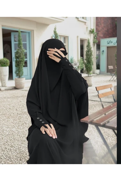 FLORA TEKSTİL 2Lİ TAKIM KALİTELİ TESETTÜR ÇARŞAF ELBİSE -ELBİSE VE SUFLE ürün görseli