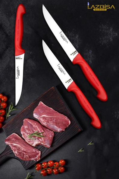 Silver Serisi Mutfak Bıçak Seti Et Ekmek Sebze Meyve Bıçağı 3 Lü Set Günlük Kullanım HDS-82 ürün görseli 1
