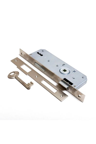 Kale Kilit 151 Serisi 151R Düz İç Kapı Gömme Kilit 40mm Seren Tek Anahtarlı Oda WC Banyo Kilidi - Resim 2