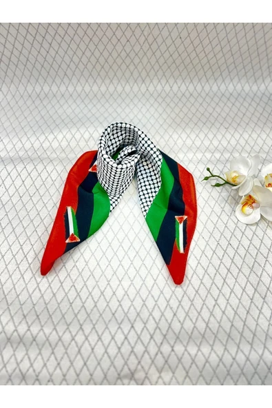 hicazavm Filistin bayraklı fular keffiye şal eşarp ürün görseli