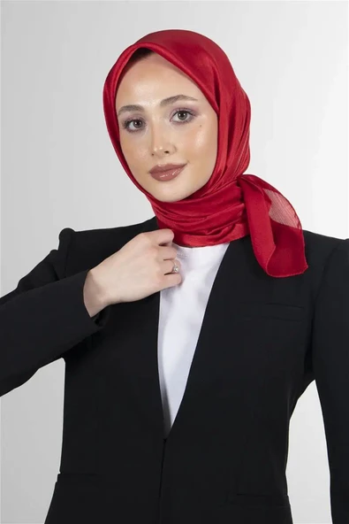 İSTANBULSTYLEMODA Janjan Trend Parlak Saten Dokulu Abiye Şifon Işıl Şal BORDO 185 X 70 ŞAL2315 ürün görseli