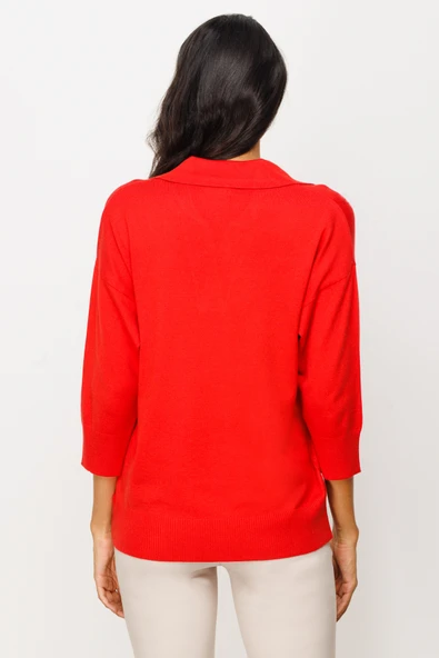 45301 ONTEKS TRUVAKAR KOL PATLI POLO YAKA BLUZ - Resim 12