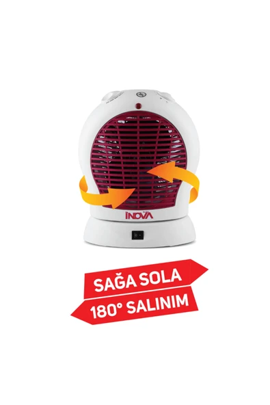 İnova GUST 3 Kademeli Dönerli Turbo Fanlı Isıtıcı 2000 W - Resim 3