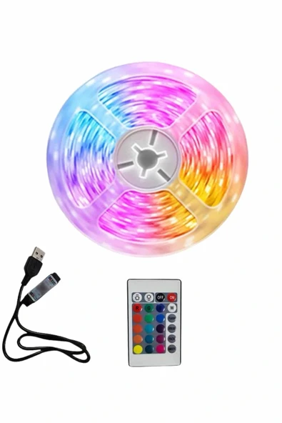10M Şerit Led İç Mekan Renkli Rgb Şerit Led Kumandalı - Resim 3