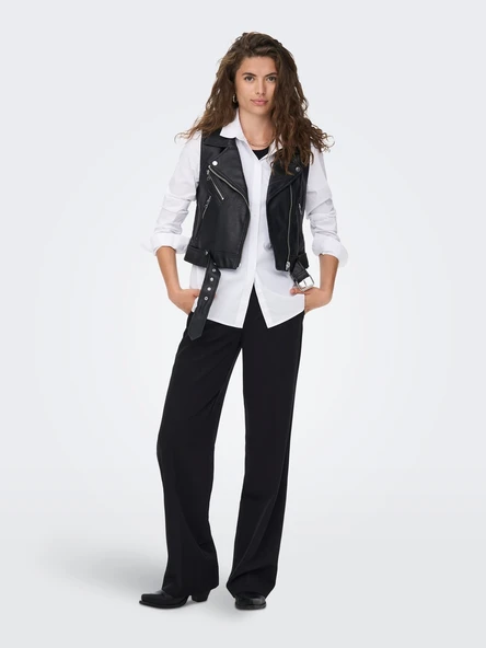 15239240 ONLVERA FAUX LEATHER WAISTCOAT OTW NOOS - Resim 3