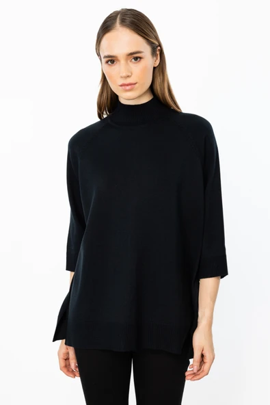 45310 ONTEKS ARKASI DÜĞMELİ YIRTMAÇLI YARIM BALIKÇI SALAŞ KAZAK ürün görseli