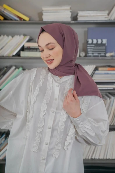 İSTANBULSTYLEMODA Kaliteli Medine Ipeği Şal Gülkurusu 190 X70 Sal2306 ürün görseli