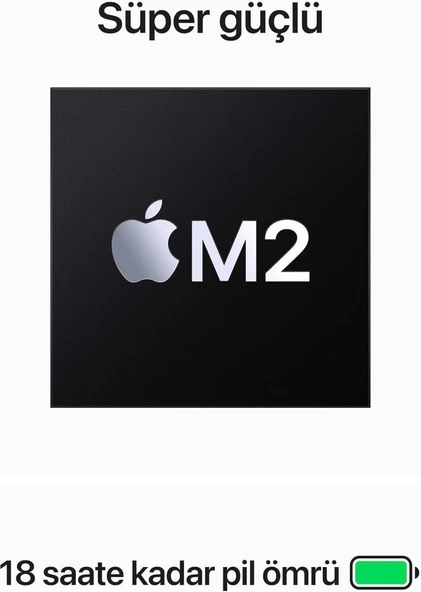 MacBook Air M2 8 GB 512 GB SSD 15.3" MQKX3TU/A Gece Yarısı Outlet (Açıklamayı Okuyunuz) - Resim 2