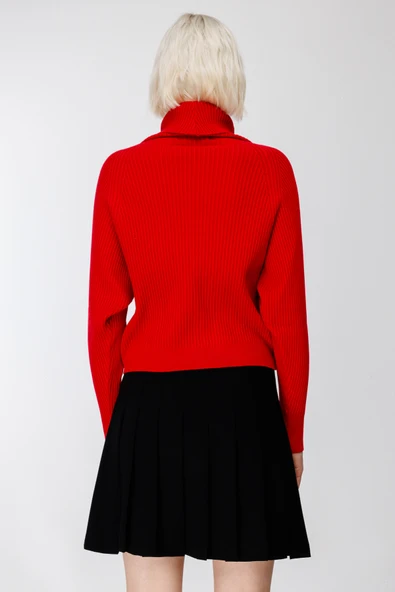 45339 ONTEKS KRUVAZE EN BOY DEGAJE YAKA FİTİLLİ KAZAK - Resim 9